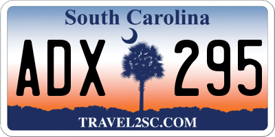 SC license plate ADX295
