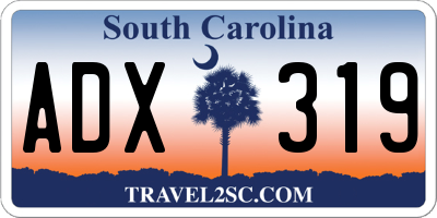 SC license plate ADX319