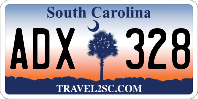 SC license plate ADX328