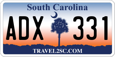 SC license plate ADX331