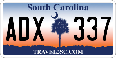 SC license plate ADX337
