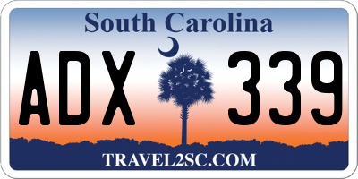 SC license plate ADX339