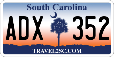 SC license plate ADX352