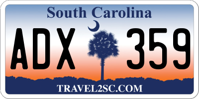 SC license plate ADX359