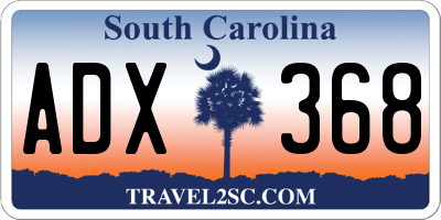SC license plate ADX368