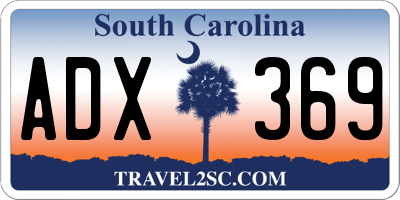 SC license plate ADX369