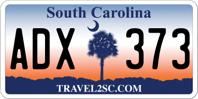 SC license plate ADX373
