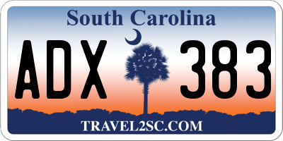 SC license plate ADX383