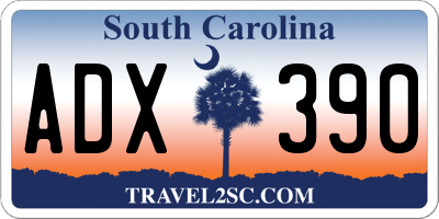 SC license plate ADX390