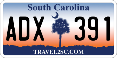 SC license plate ADX391