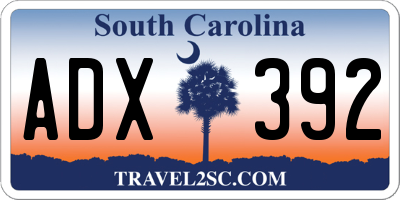 SC license plate ADX392