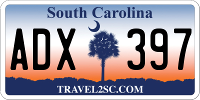 SC license plate ADX397