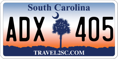 SC license plate ADX405
