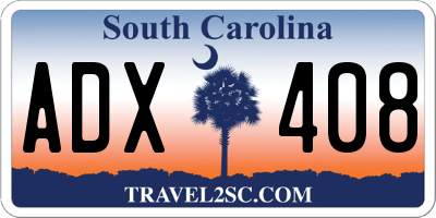 SC license plate ADX408