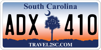 SC license plate ADX410