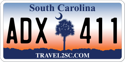SC license plate ADX411