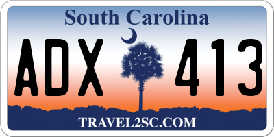 SC license plate ADX413