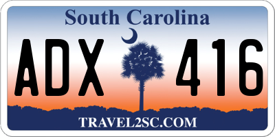 SC license plate ADX416