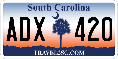 SC license plate ADX420