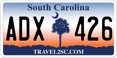 SC license plate ADX426