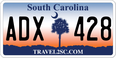 SC license plate ADX428