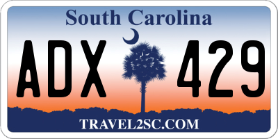 SC license plate ADX429