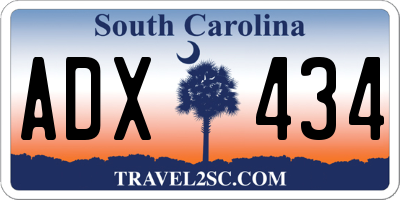 SC license plate ADX434