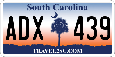 SC license plate ADX439