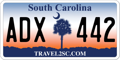 SC license plate ADX442