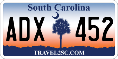 SC license plate ADX452