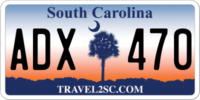 SC license plate ADX470