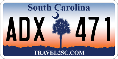 SC license plate ADX471