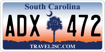 SC license plate ADX472