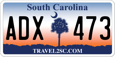 SC license plate ADX473