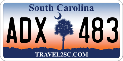 SC license plate ADX483