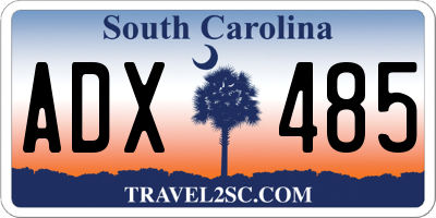 SC license plate ADX485