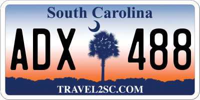 SC license plate ADX488