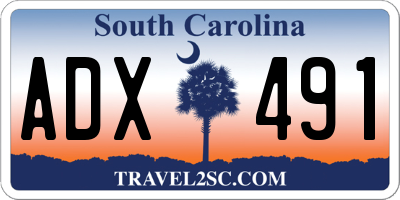 SC license plate ADX491