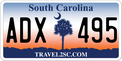 SC license plate ADX495