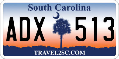 SC license plate ADX513