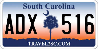 SC license plate ADX516
