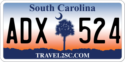 SC license plate ADX524