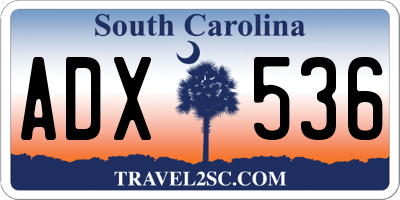 SC license plate ADX536
