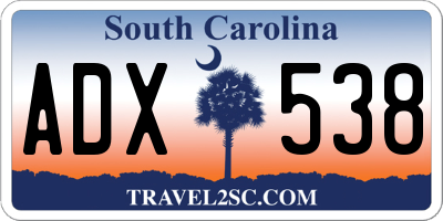 SC license plate ADX538