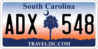 SC license plate ADX548