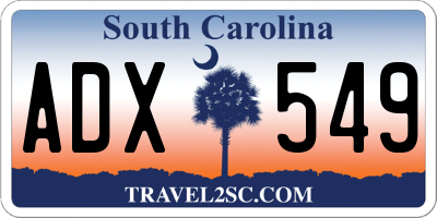 SC license plate ADX549