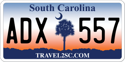 SC license plate ADX557