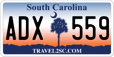 SC license plate ADX559