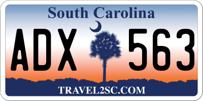 SC license plate ADX563