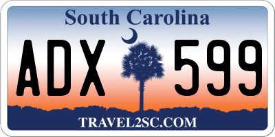 SC license plate ADX599